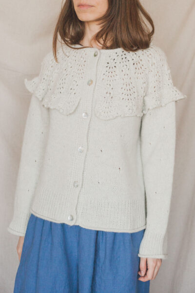 Кардиган "японский ажур"  меринос/ ангора